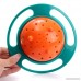 ACTLATI Funny Toy Baby Trainning Tableware 360 Dgree Rotation Spill-proof Gyroscope Bowl Flying Disk Bowls With Lid Green And Orange Rose Red - B06XMXV6HY
